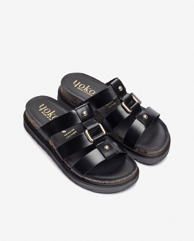yokono Sandalia de plataforma TUNEZ-256 negro Venta caliente