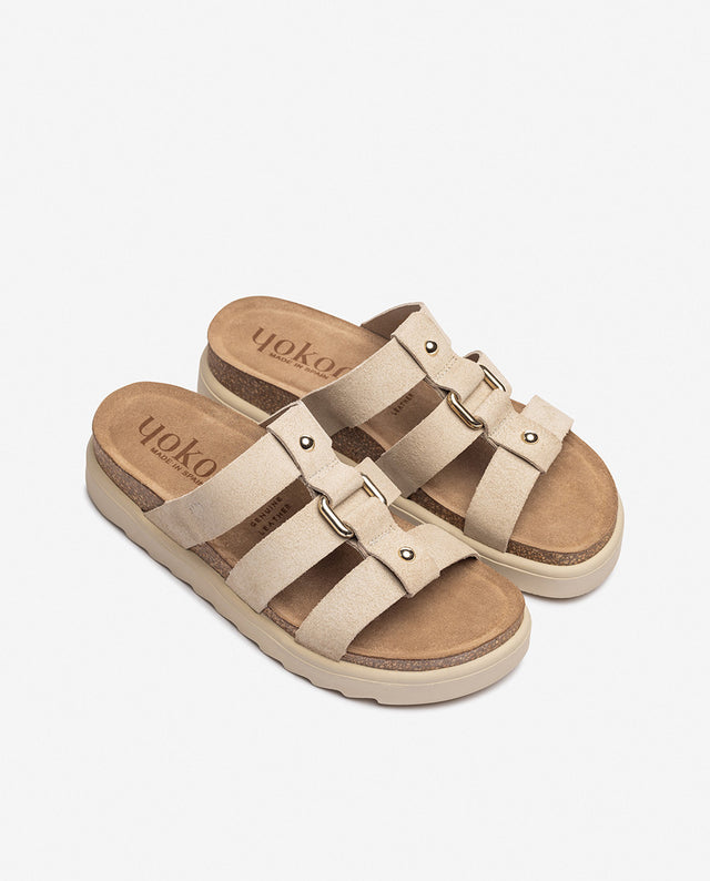 yokono Sandalia de plataforma TUNEZ-256 beige En oferta