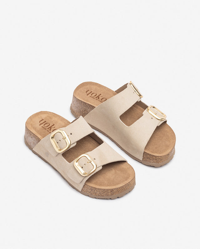 yokono Sandalia de plataforma WIWI-003 beige Rebajas baratas