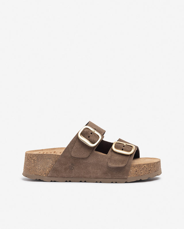 yokono Sandalia de plataforma WIWI-003 marrón