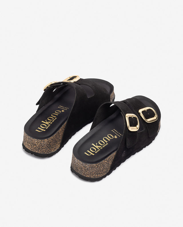 yokono Sandalia de plataforma WIWI-003 negro Los más vendidos