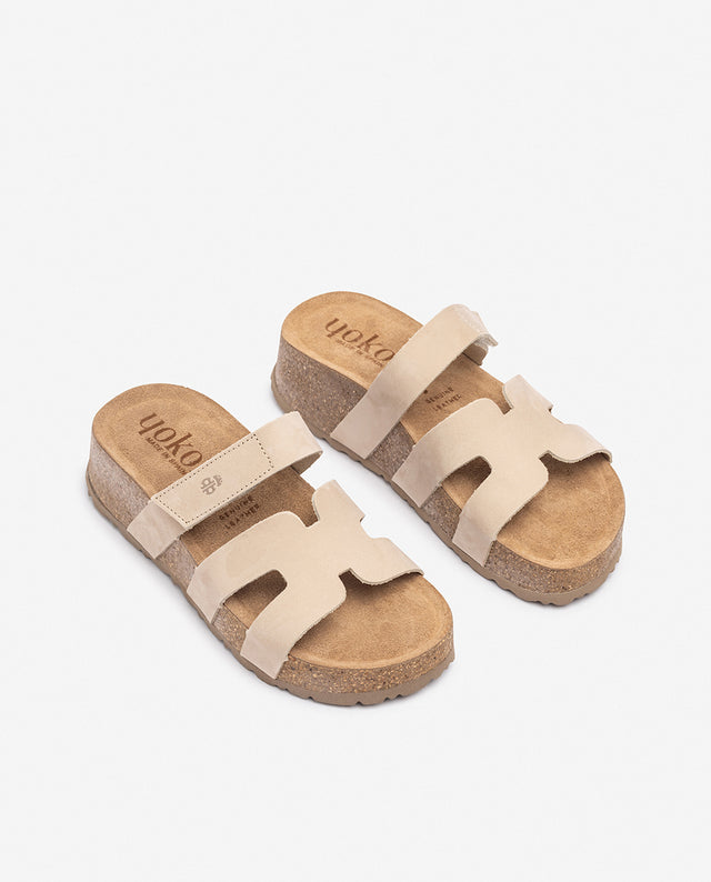 yokono Sandalia de plataforma WIWI-125 beige Descuento
