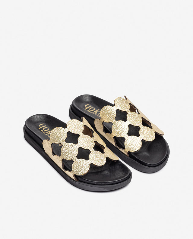 yokono Sandalia plana MORENA-256 dorado Mejor oferta