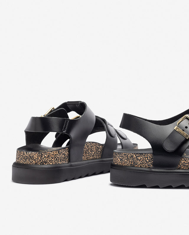 yokono Sandalia de plataforma TUNEZ-114 negro Oferta especial