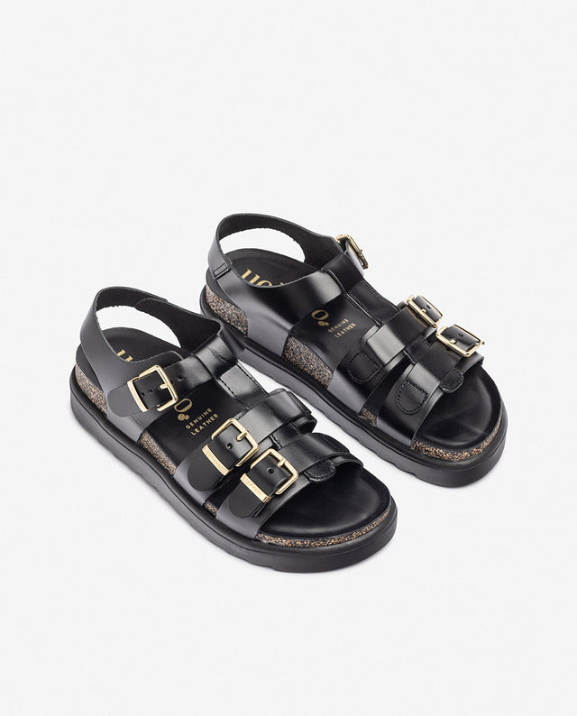 yokono Sandalia de plataforma TUNEZ-114 negro Oferta especial