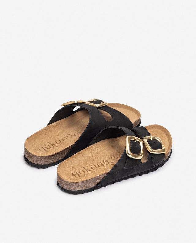 yokono Sandalia plana GRANADA-700 negro Precio de fábrica