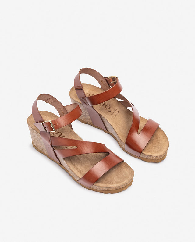 yokono Sandalia de cuña CADIZ-302 marrón Promoción por tiempo limitado