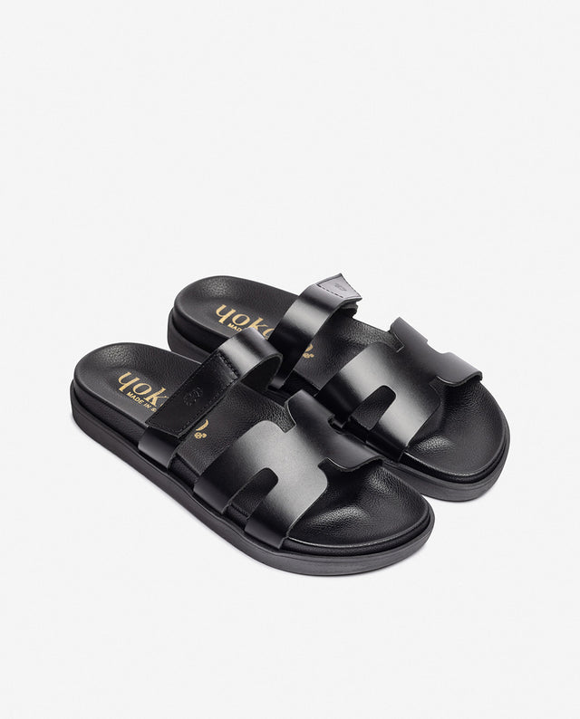 yokono Sandalia plana MORENA-125 negro Oferta especial de fábrica
