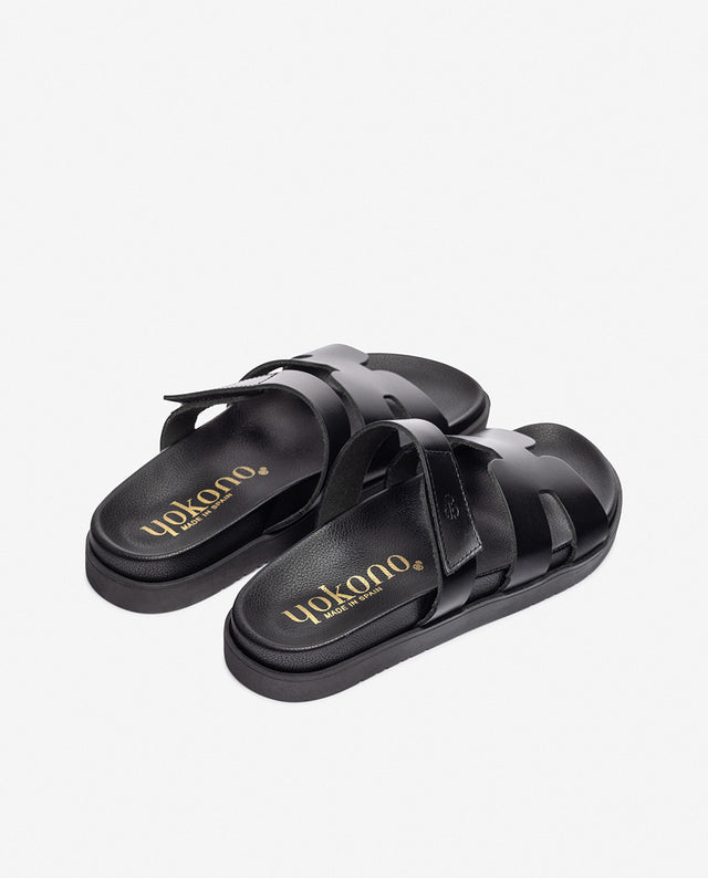 yokono Sandalia plana MORENA-125 negro Oferta especial de fábrica