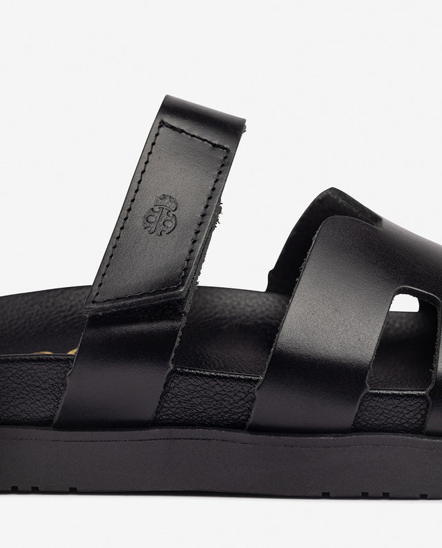 yokono Sandalia plana MORENA-125 negro Oferta especial de fábrica