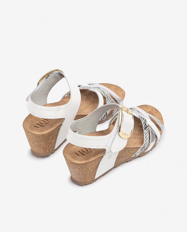 yokono Sandalia de cuña CADIZ-250 blanco Promoción trimestral