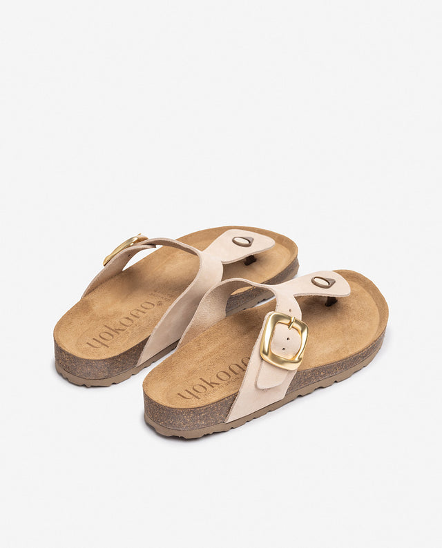 yokono Sandalia plana GRANADA-002 beige Superdescuento