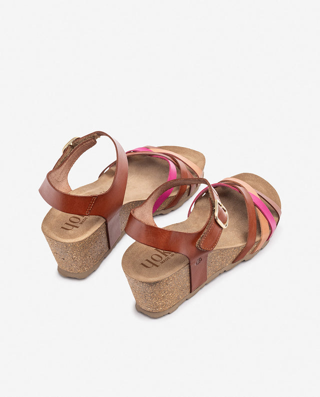 yokono Sandalia de cuña CADIZ-256 rosa Liquidación