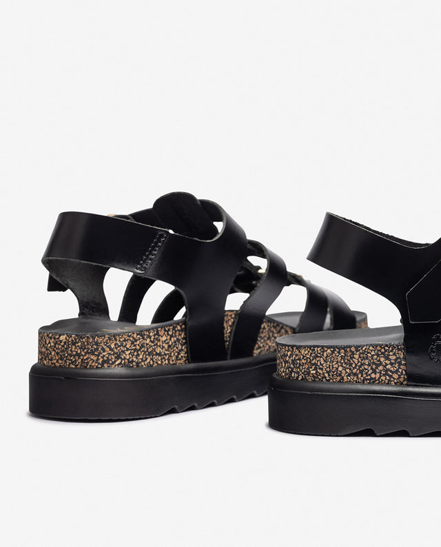 yokono Sandalia de plataforma TUNEZ-255 negro Tienda de fábrica