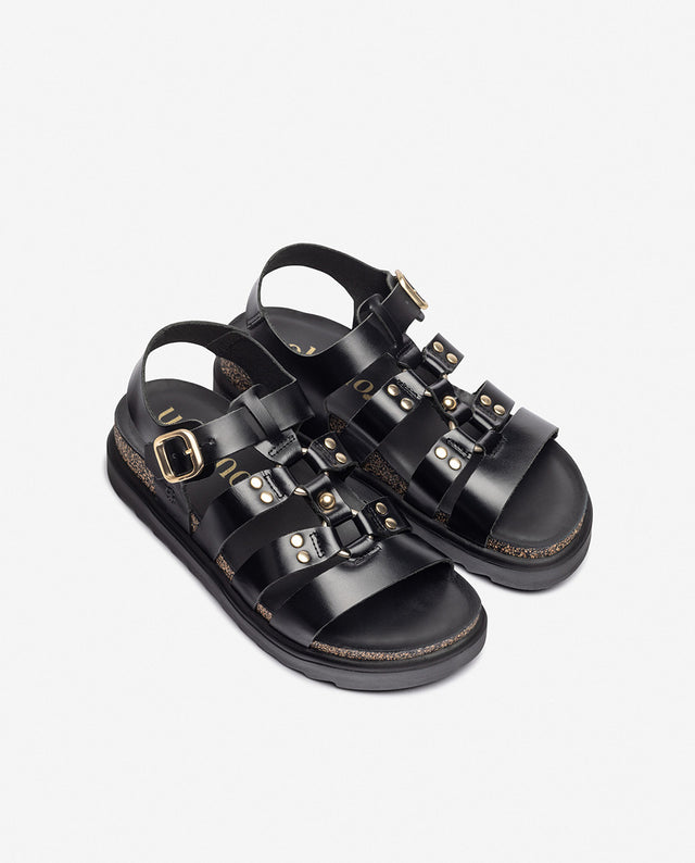 yokono Sandalia de plataforma TUNEZ-255 negro Tienda de fábrica