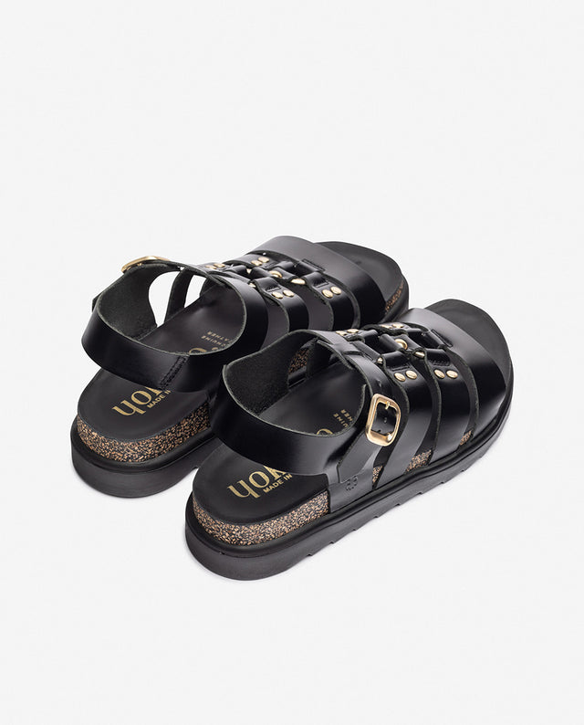 yokono Sandalia de plataforma TUNEZ-255 negro Tienda de fábrica