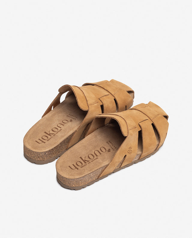 yokono Sandalia plana JERBA-253 camel En oferta