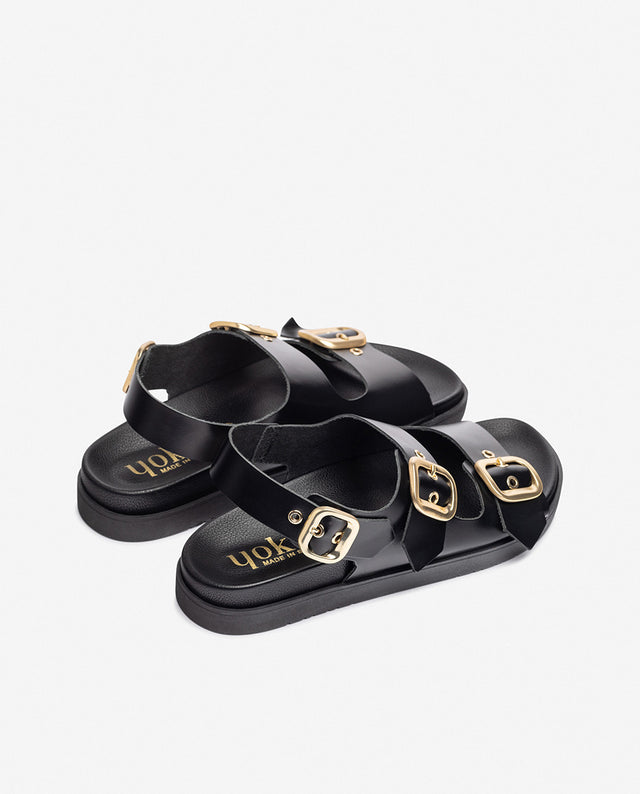 yokono Sandalia plana MORENA-253 negro Última moda