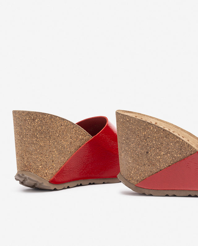 yokono Sandalia de cuña CORFU-253 rojo Ofertas especiales