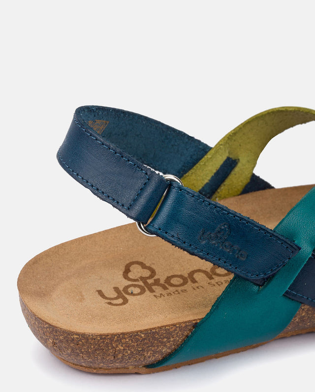 yokono Sandalia plana Ibiza 718 azul Rebajas de fin de temporada