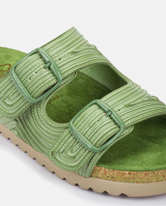 yokono Sandalia plana Noja 003 verde Precio ultrabajo