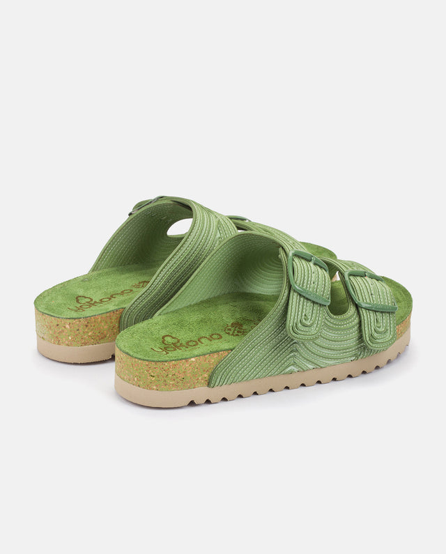 yokono Sandalia plana Noja 003 verde Precio ultrabajo