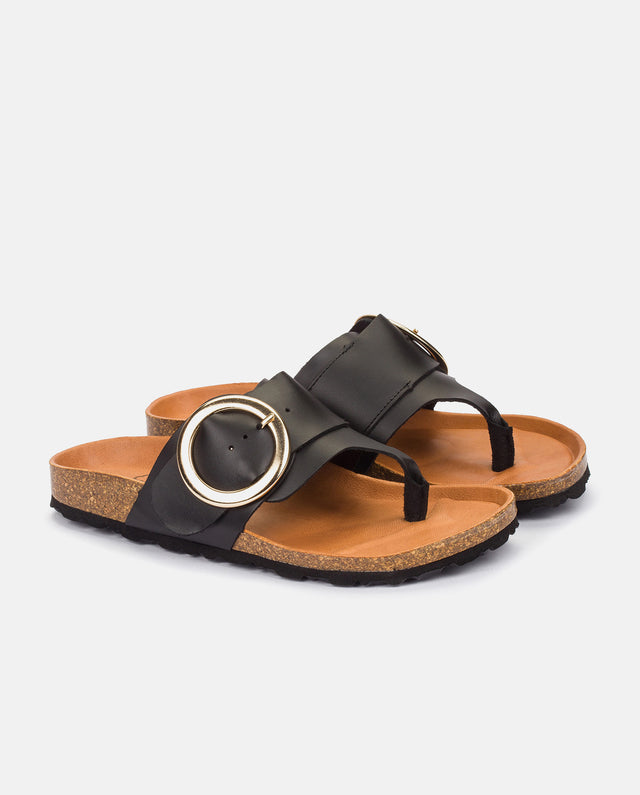 yokono Sandalia plana Granada 704 negro Outlet