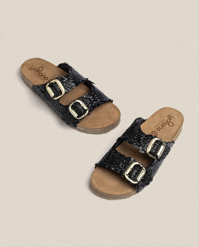 yokono Sandalia plana Jerba 143 negro Oferta especial de fábrica