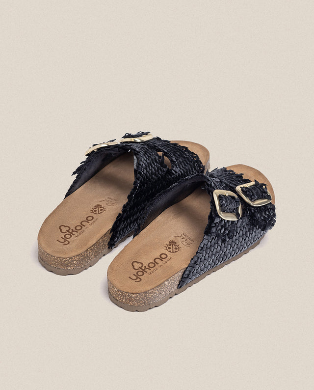 yokono Sandalia plana Jerba 143 negro Oferta especial de fábrica