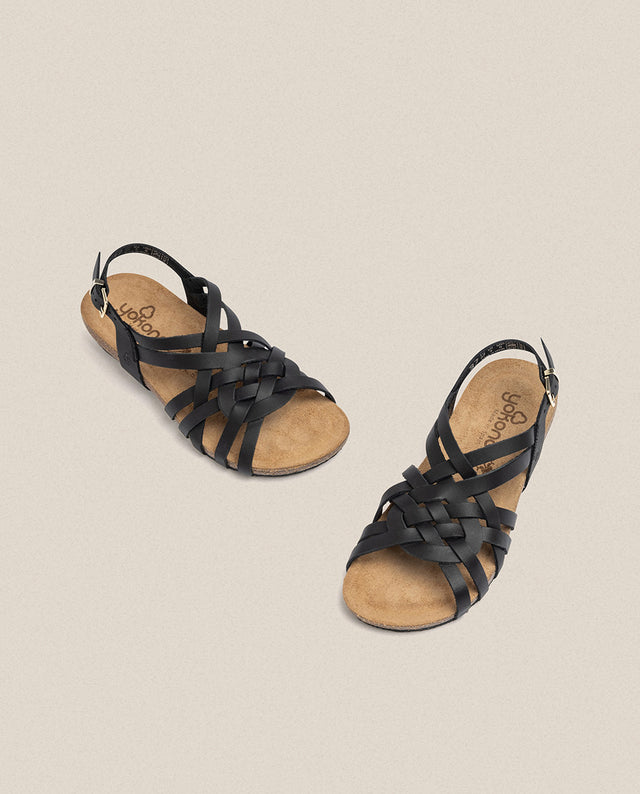 yokono Sandalia plana Ibiza 175 negro En oferta