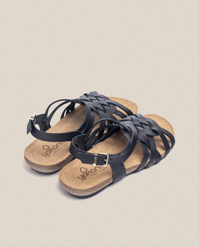 yokono Sandalia plana Ibiza 175 negro En oferta