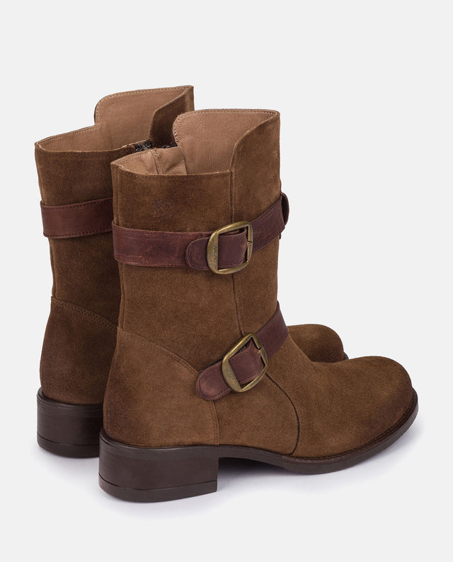 yokono Botín plano MONS-003 MARRON Última moda