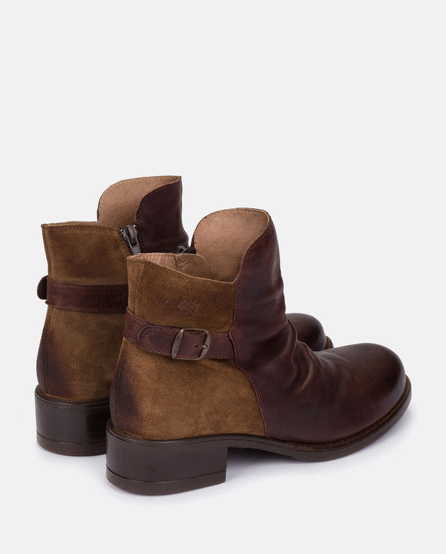 yokono Botín plano MONS-002 MARRON Descuento por venta flash