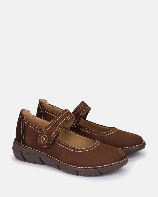 yokono Zapato plano Olba 005 marron Rebajas de fin de temporada
