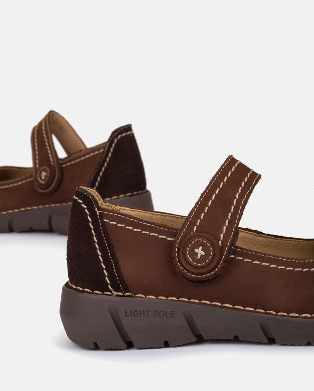 yokono Zapato plano Olba 005 marron Rebajas de fin de temporada