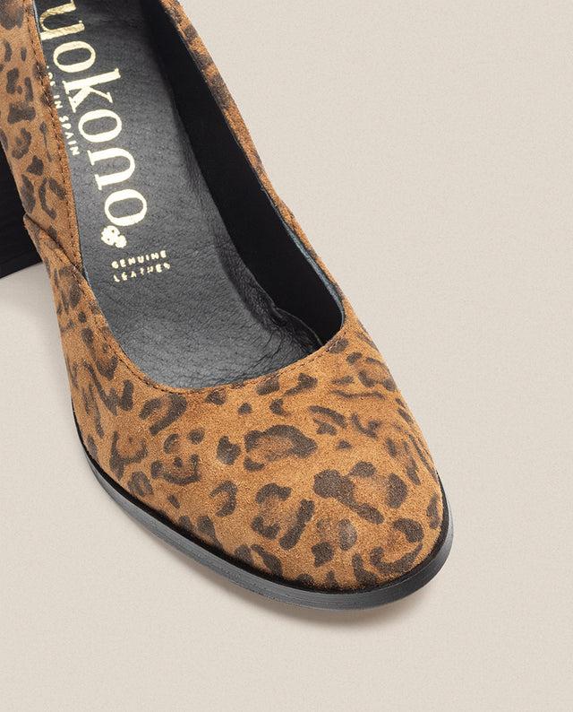 yokono Zapato de tacón LOIR-001 leopardo Gran oferta