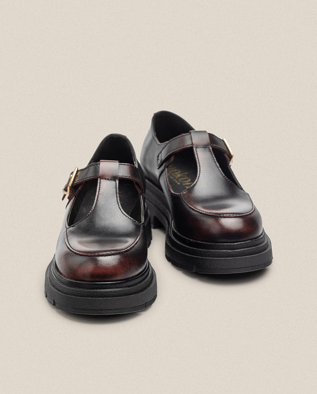 yokono Zapato plano CHAM-003 burdeos Oferta especial