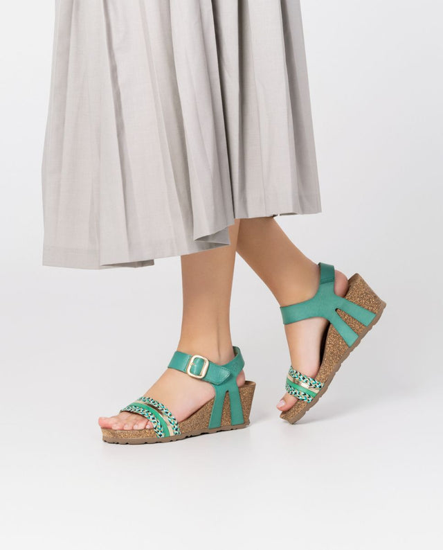 yokono Sandalia cuña Cadiz 306 azul Oferta especial de fábrica