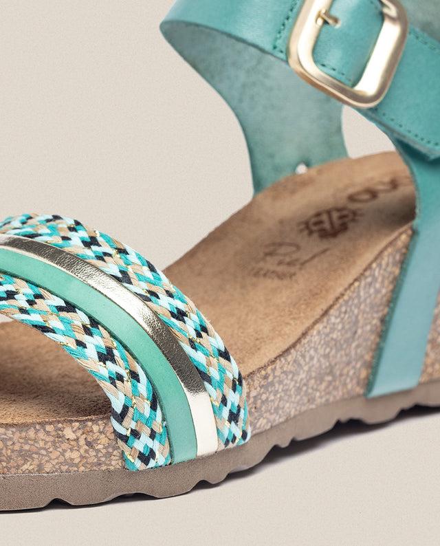 yokono Sandalia cuña Cadiz 306 azul Oferta especial de fábrica