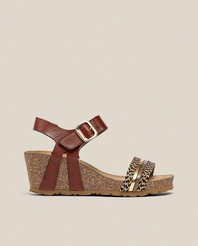 yokono Sandalia cuña Cadiz 306 marrón Promoción trimestral