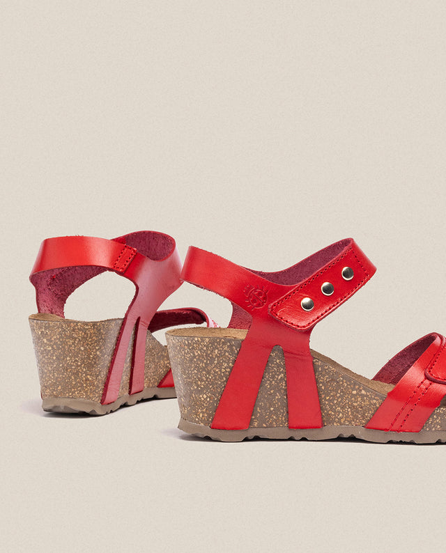 yokono Sandalia cuña Cadiz 303 rojo Superdescuento