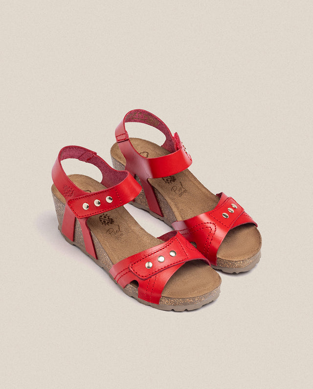 yokono Sandalia cuña Cadiz 303 rojo Superdescuento