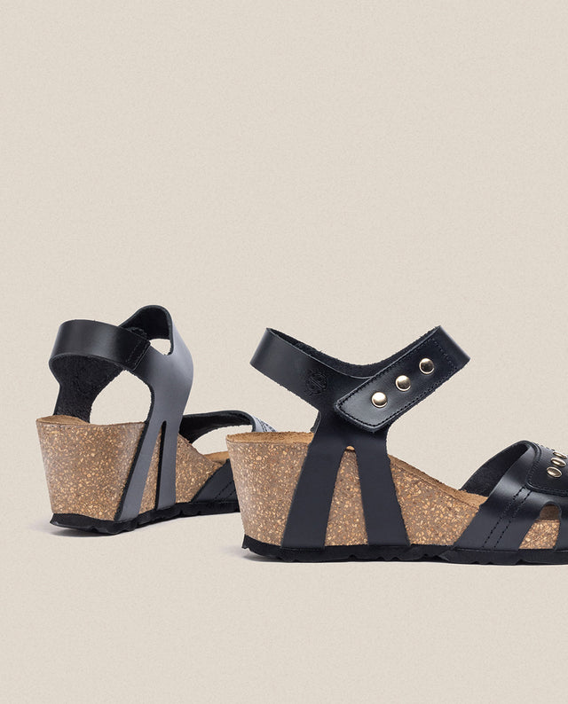 yokono Sandalia cuña Cadiz 303 negro Liquidación