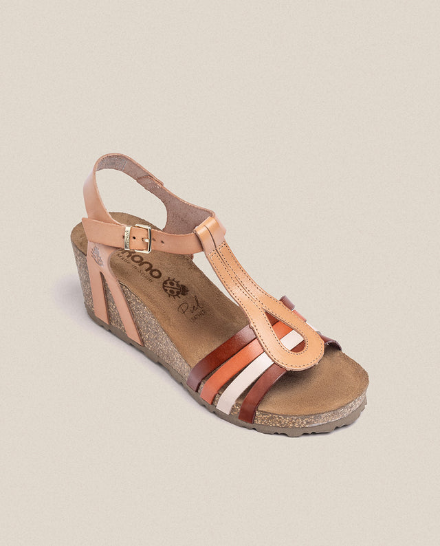 yokono Sandalia cuña Cadiz 301 beige Precios de Black Friday