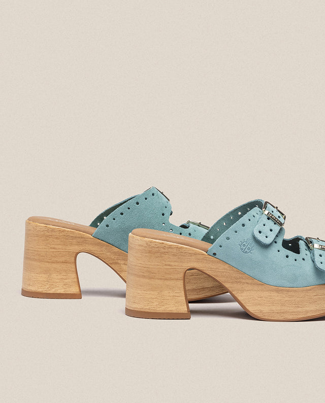 yokono Sandalia tacón Bonai 003 azul Oferta exclusiva