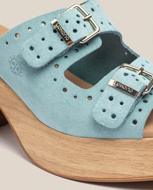 yokono Sandalia tacón Bonai 003 azul Oferta exclusiva