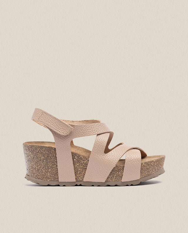 yokono Sandalia cuña Bari 303 beige Descuento por venta flash