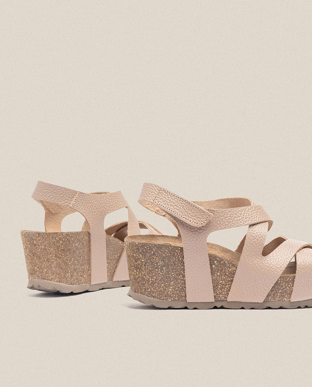 yokono Sandalia cuña Bari 303 beige Descuento por venta flash