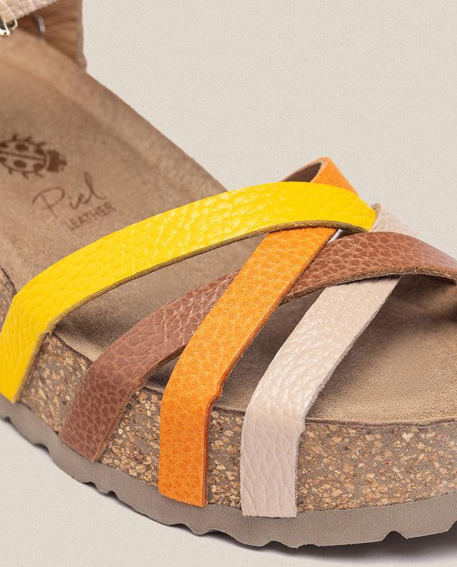 yokono Sandalia cuña Bari 302 beige Rebajas de fin de temporada
