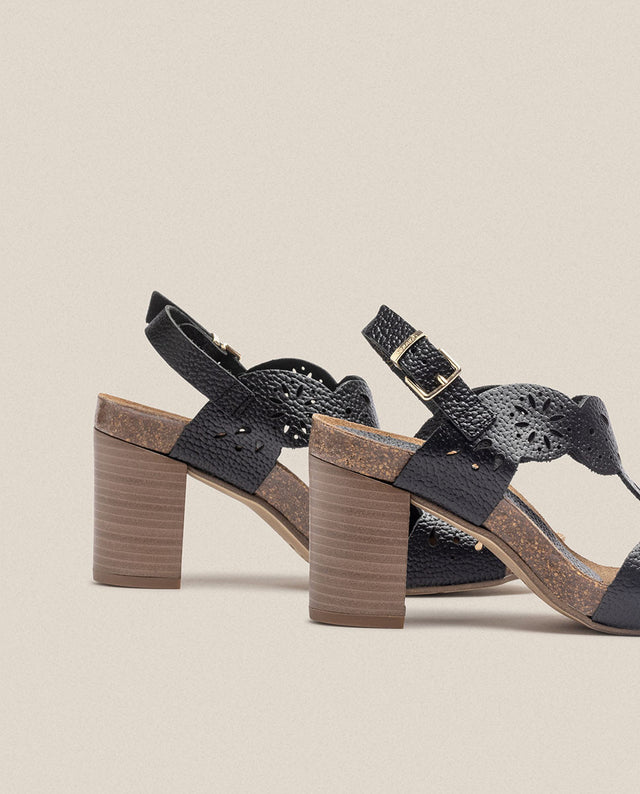 yokono Sandalia de tacón Ponza 006 negro Rebajas